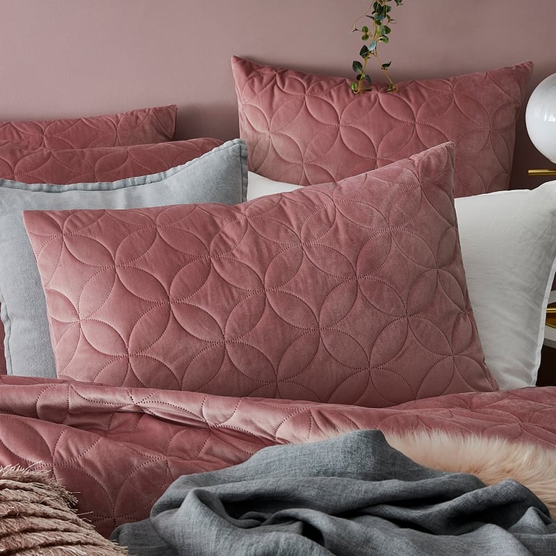 Gigi Velvet Lotus Quilted Quilt Cover Separates