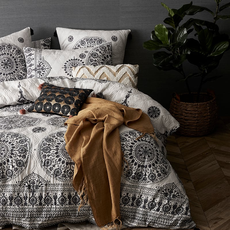 Onie Slate Quilted Quilt Cover Separates