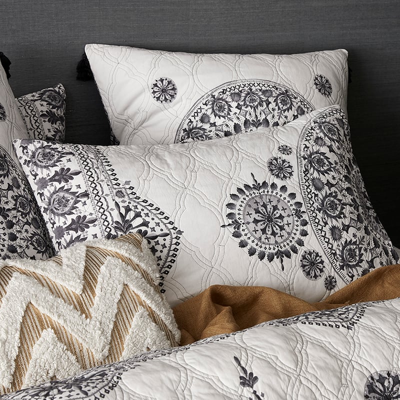Onie Slate Quilted Quilt Cover Separates