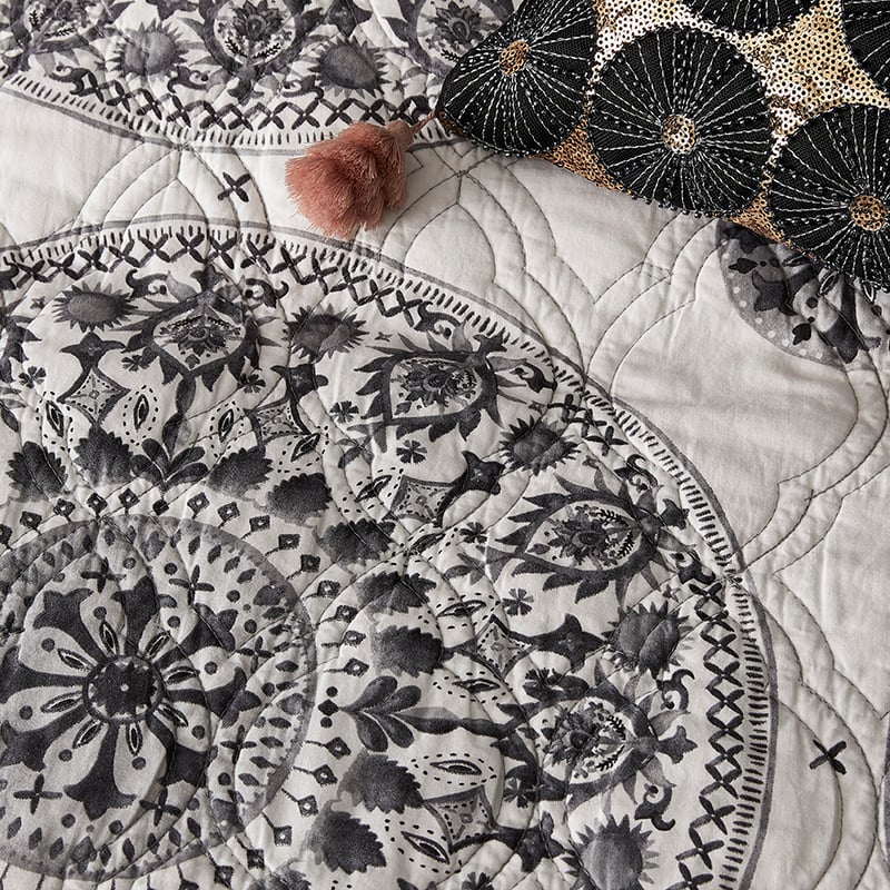 Onie Slate Quilted Quilt Cover Separates