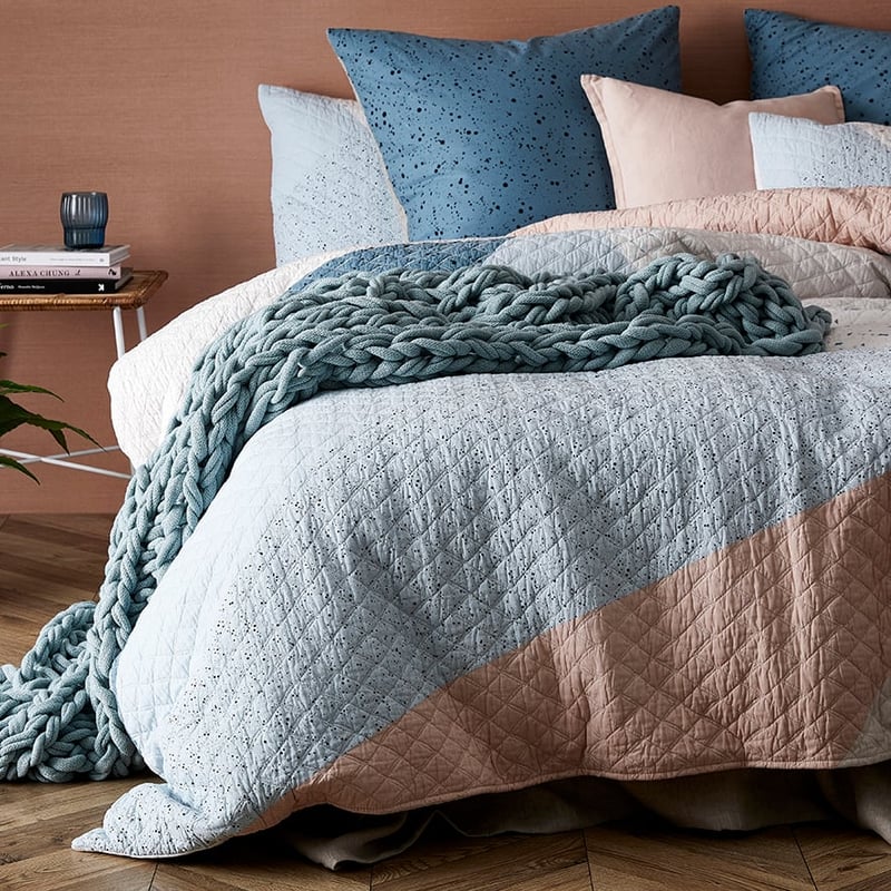 Remi Blue Quilted Quilt Cover Separates