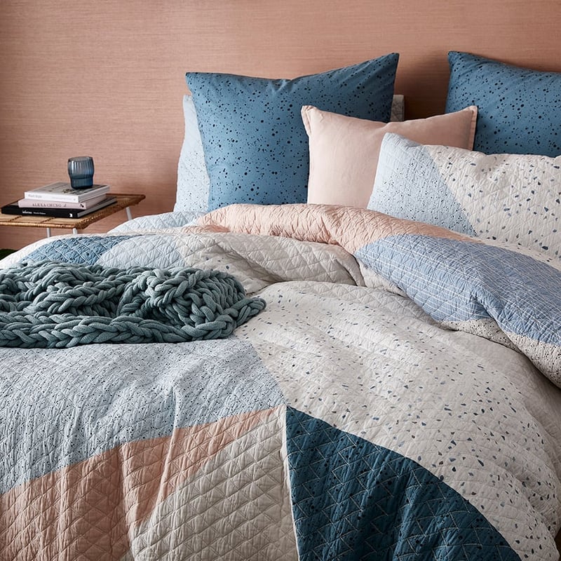 Remi Blue Quilted Quilt Cover Separates