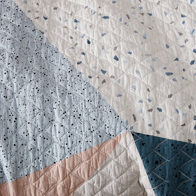Remi Blue Quilted Quilt Cover Separates