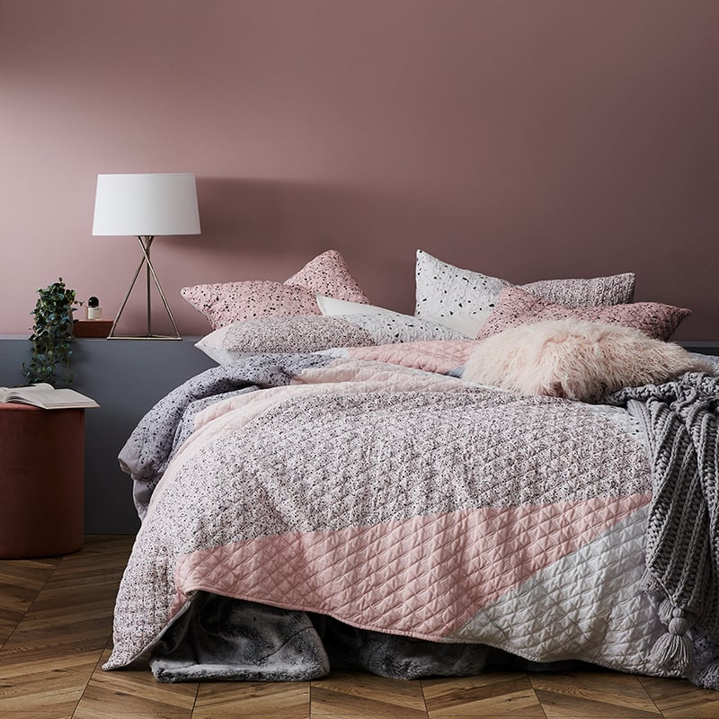 Remi Blush Quilted Quilt Cover Separates