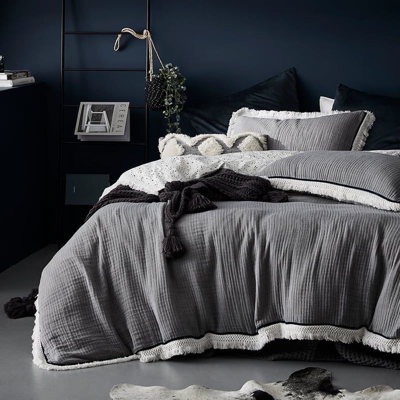 Manya Coal Quilt Cover Separates