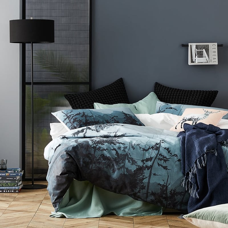 Grey Pine Ink Quilt Cover Set + Separates