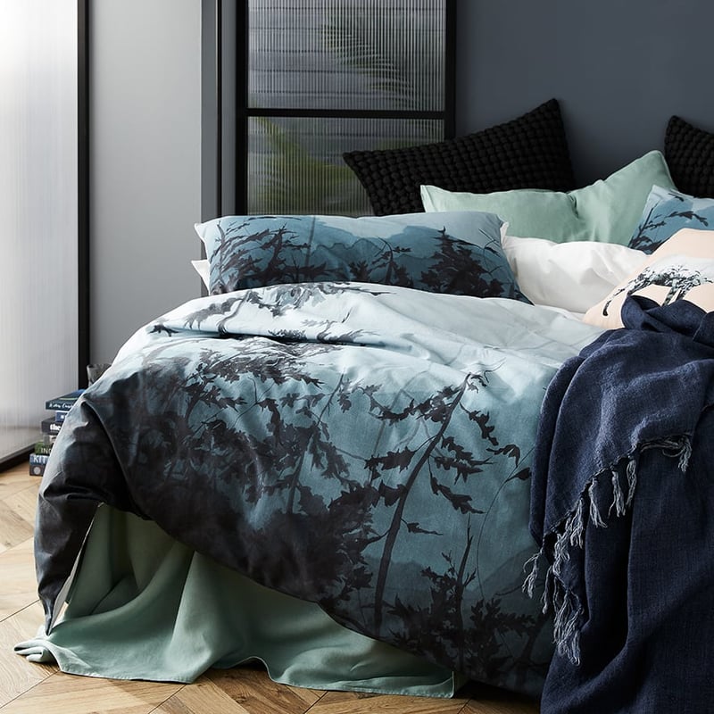 Grey Pine Ink Quilt Cover Set + Separates