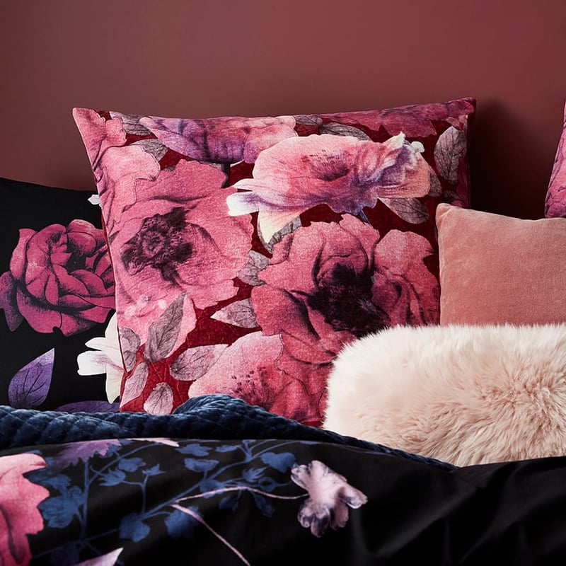 Wild Rose Black Quilt Cover Set + Separates