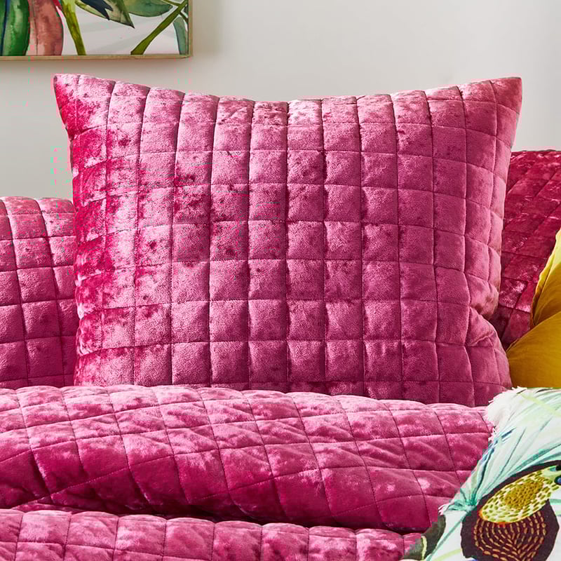 York Velvet Magenta Quilted Quilt Cover Separates