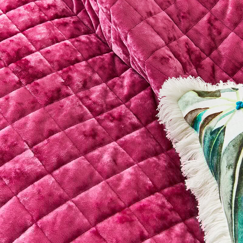 York Velvet Magenta Quilted Quilt Cover Separates
