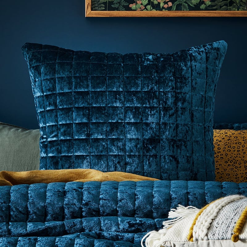 York Velvet Navy Quilted Quilt Cover Separates