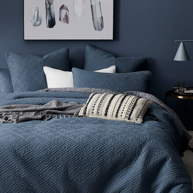 Saxon Denim Quilted Quilt Cover Separates