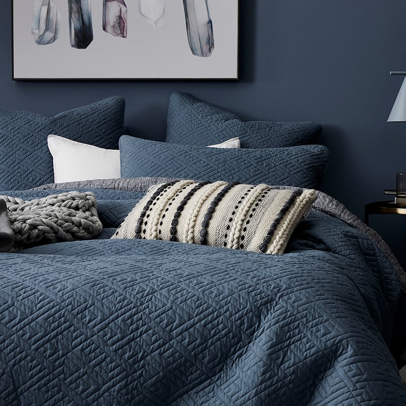 Saxon Denim Quilted Quilt Cover Separates