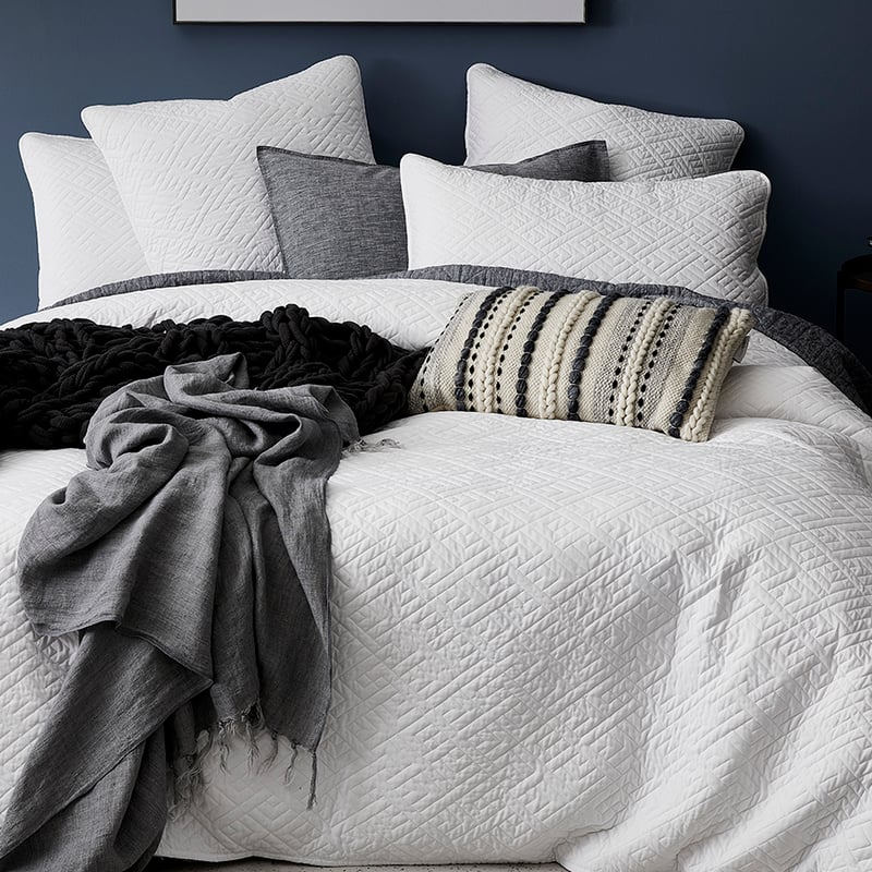 Saxon White Quilted Quilt Cover Separates