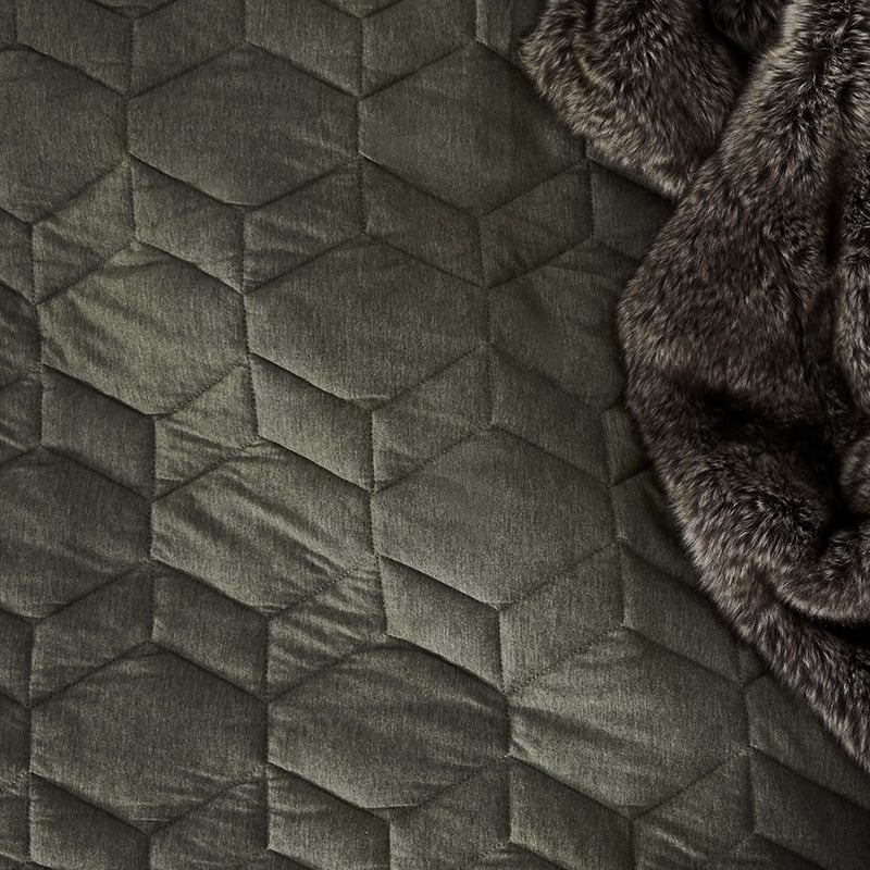 Hampton Bamboo Jersey Olive Quilted Quilt Cover Separates