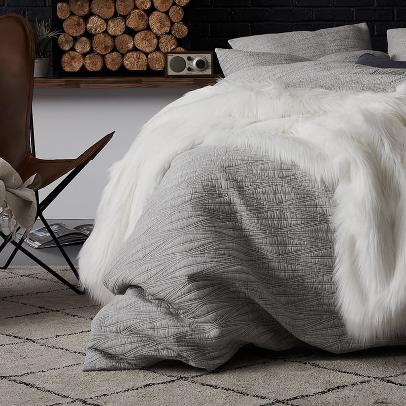 Lewis Marle Grey Quilted Quilt Cover Separates