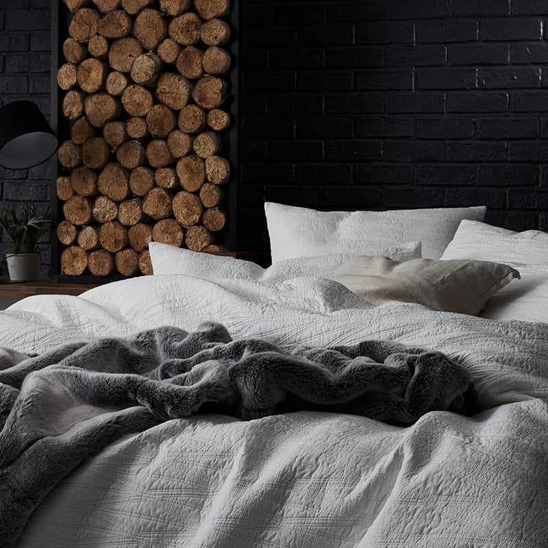 Lewis White Quilted Quilt Cover Separates