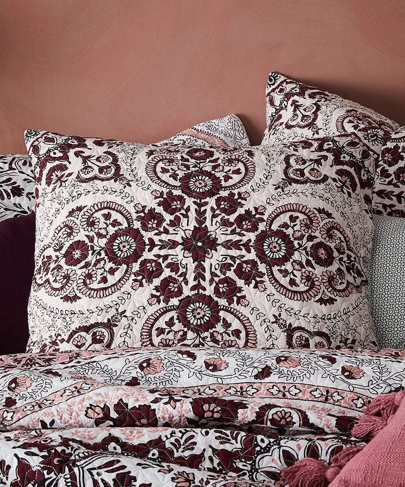 Soleil Berry Quilted Quilt Cover Separates