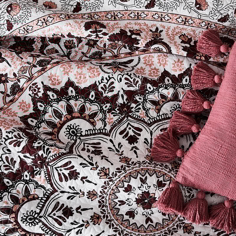 Soleil Berry Quilted Quilt Cover Separates