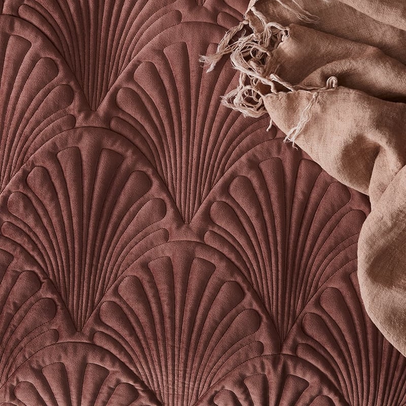 Lavaniya Velvet Rose Quartz Quilted Quilt Cover Separates