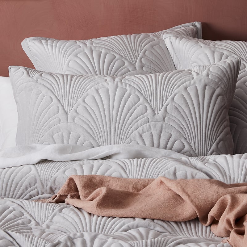Lavaniya Velvet Silver Quilted Quilt Cover Separates