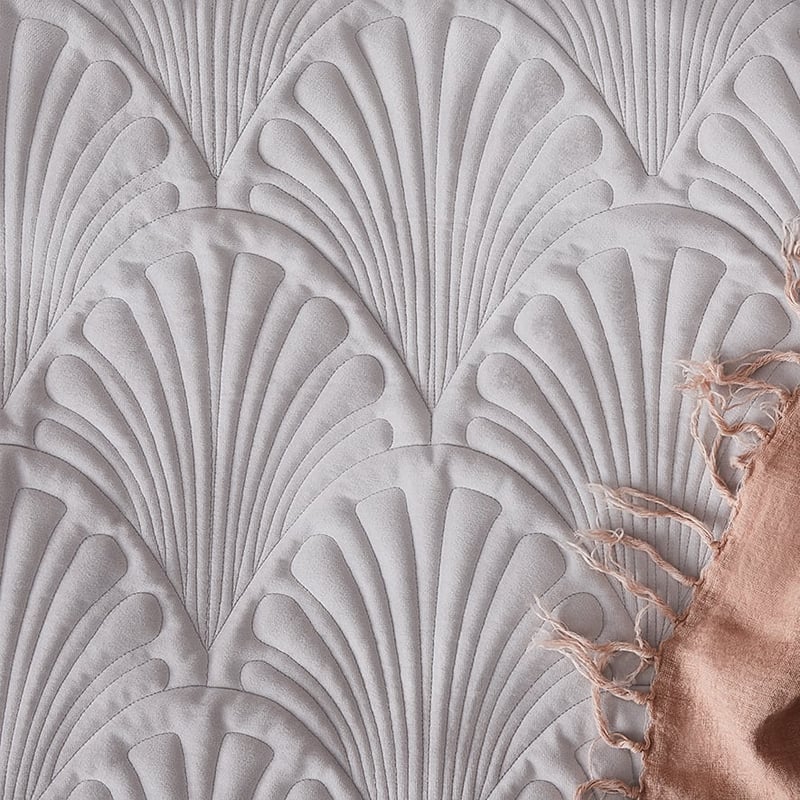 Lavaniya Velvet Silver Quilted Quilt Cover Separates