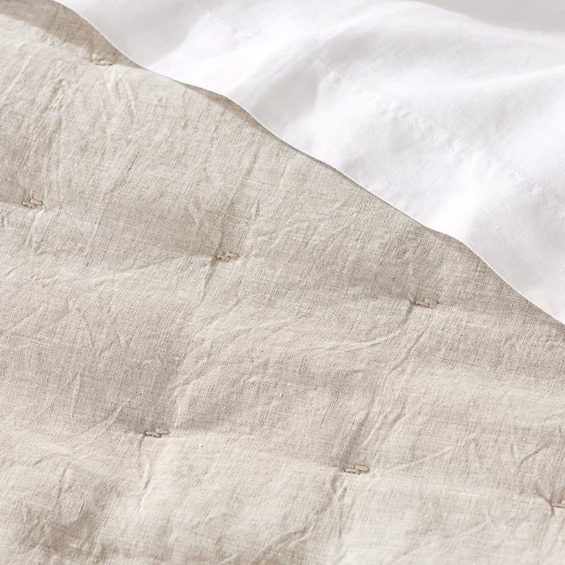 Vintage Washed Linen Linen Quilted Quilt Cover Separates
