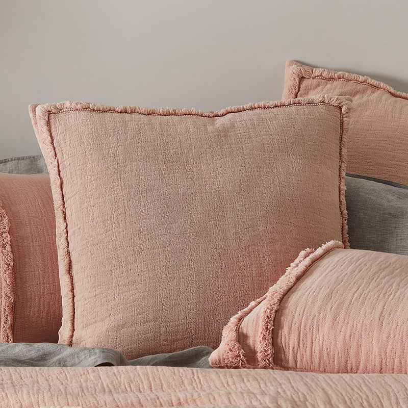 European Collection Cleo Peach Quilt Cover Separates
