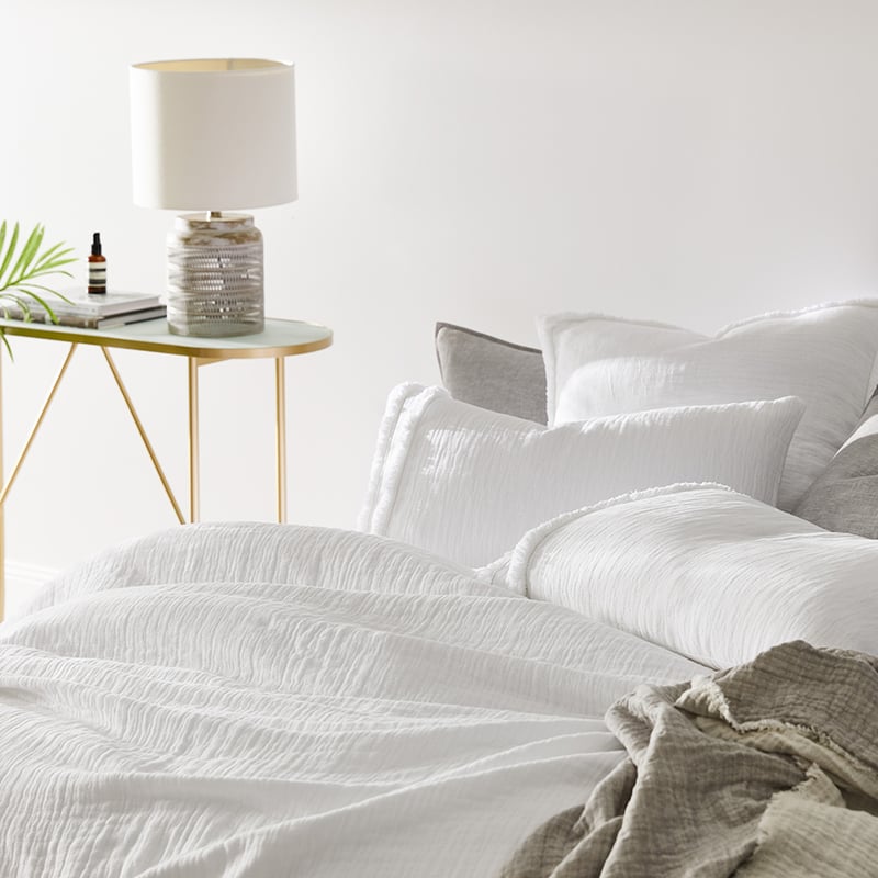 European Collection Cleo Snow Quilt Cover Separates