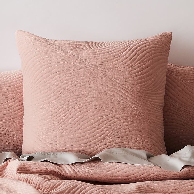Ripple Dusty Pink Quilted Quilt Cover Separates