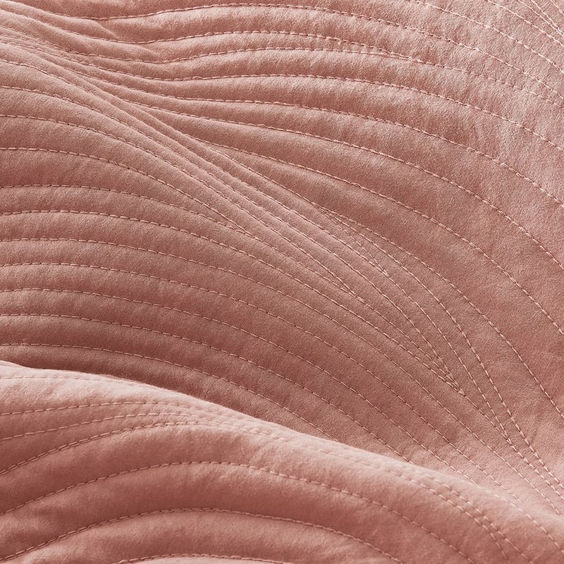 Ripple Dusty Pink Quilted Quilt Cover Separates