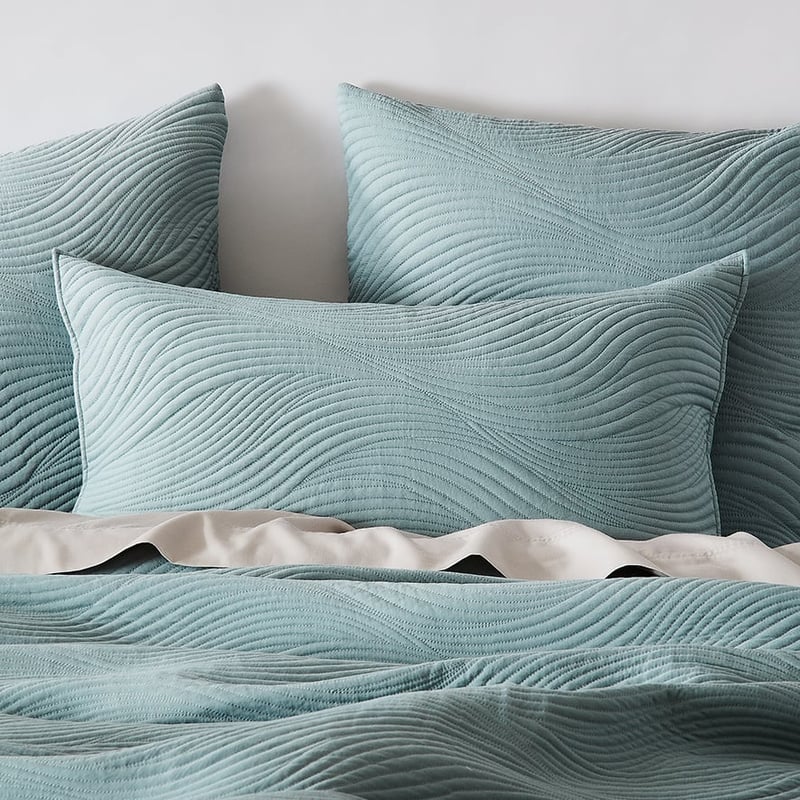 Ripple Sage Quilted Quilt Cover Separates