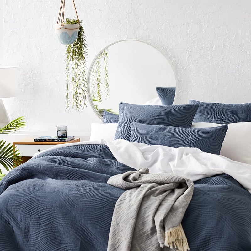 Ripple Slate Quilted Quilt Cover Separates