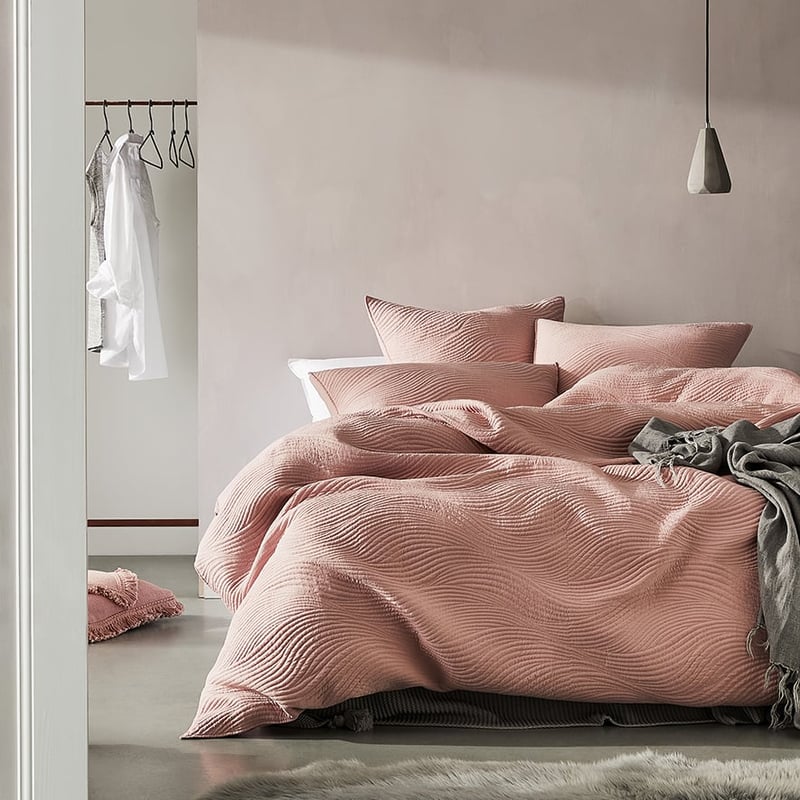 Ripple Violet Quilted Quilt Cover Separates