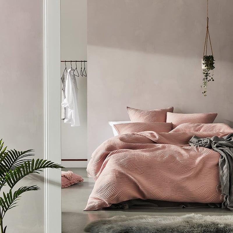 Ripple Violet Quilted Quilt Cover Separates