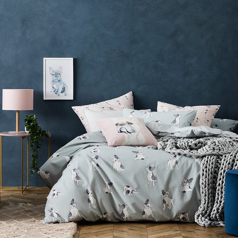 Frenchie Sage Quilt Cover Set + Separates