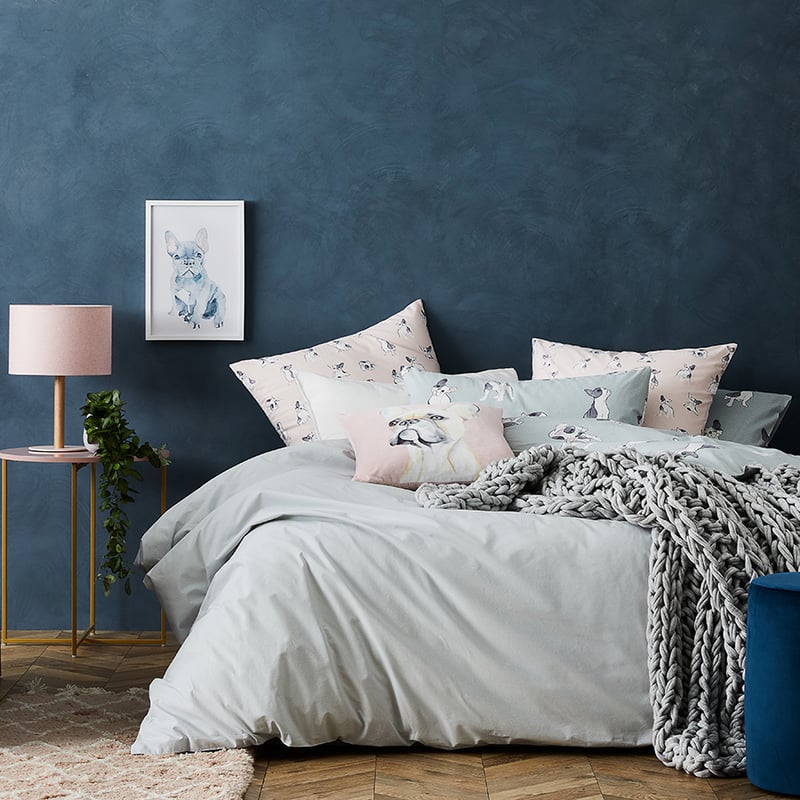 Frenchie Sage Quilt Cover Set + Separates