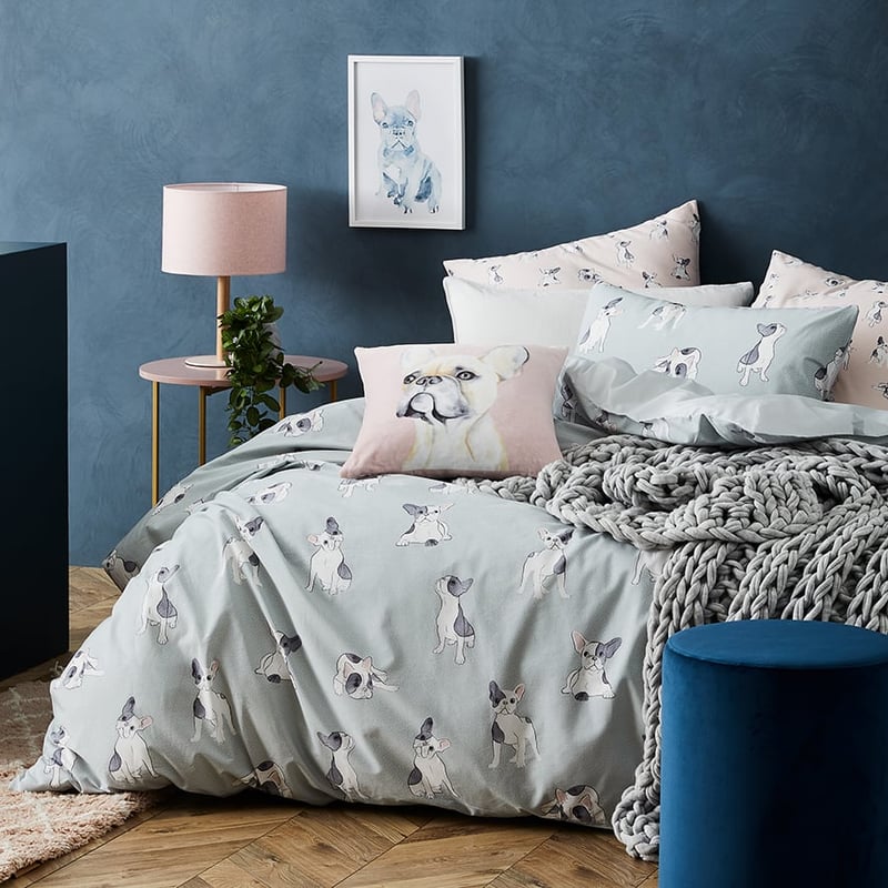 Frenchie Sage Quilt Cover Set + Separates