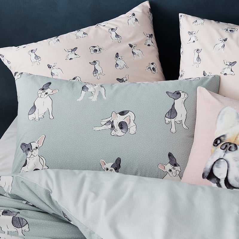 Frenchie Sage Quilt Cover Set + Separates