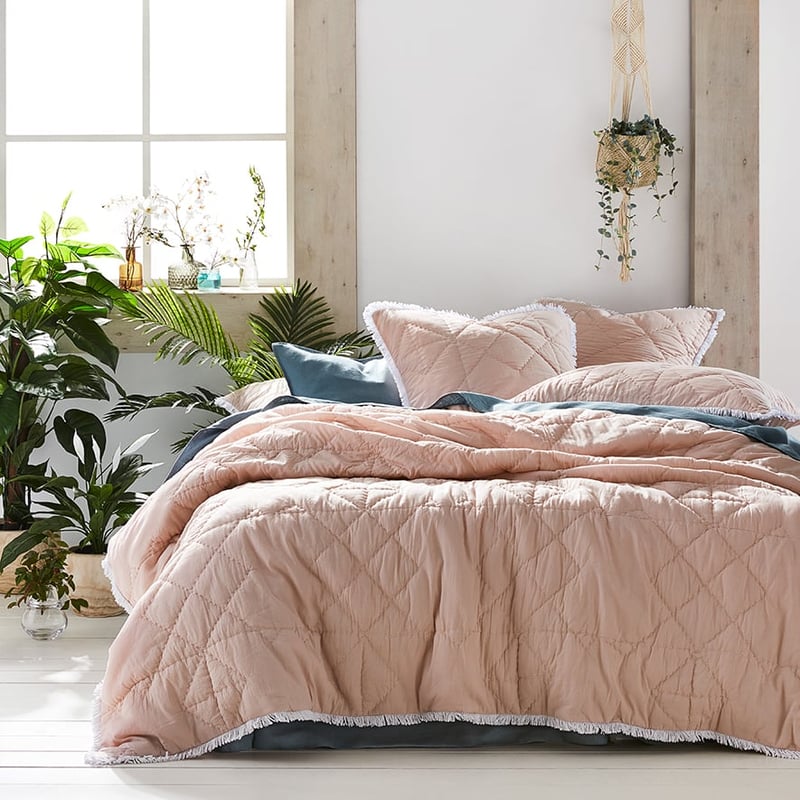 Amelie Pale Pink Quilted Quilt Cover Separates