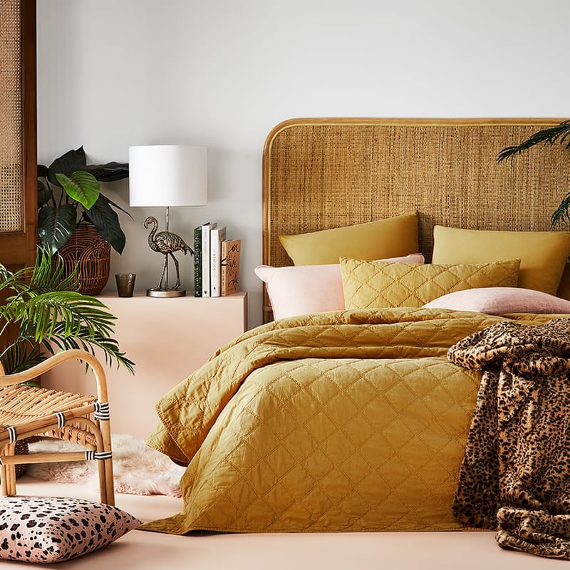 Stonewashed Cotton Dijon Quilted Coverlet Separates