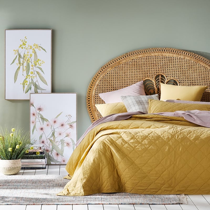 Stonewashed Cotton Flax Quilted Coverlet Separates