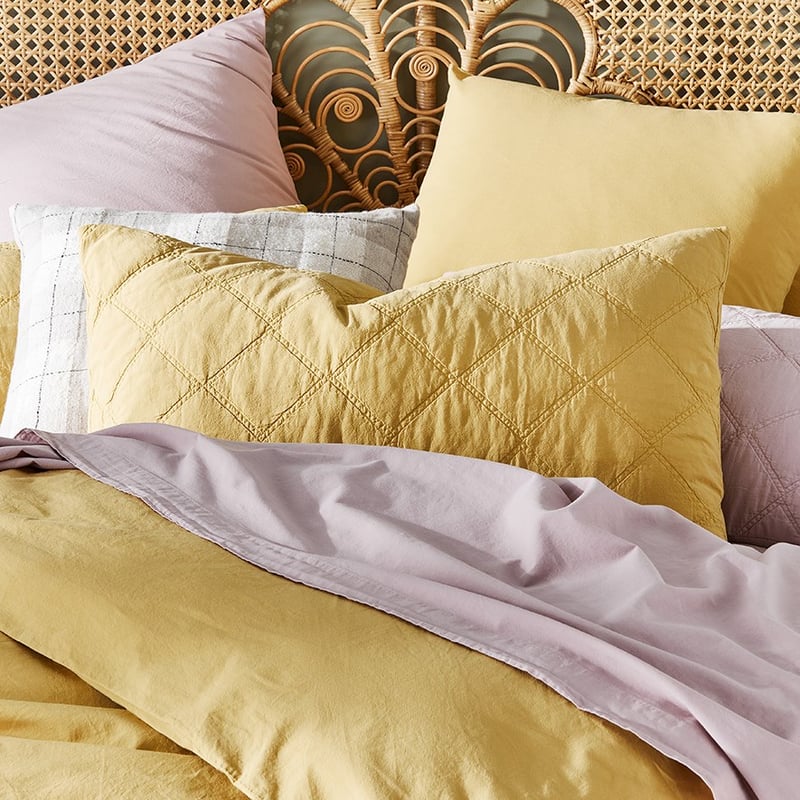 Stonewashed Cotton Flax Quilted Coverlet Separates