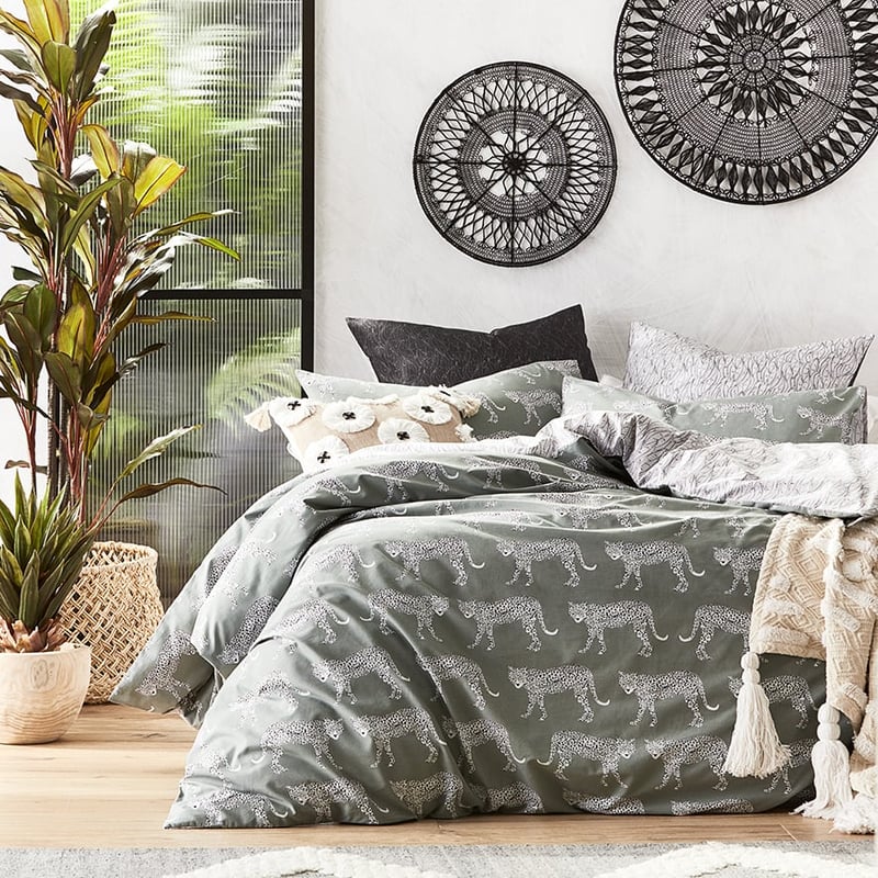 Zari Khaki Quilt Cover Set + Separates
