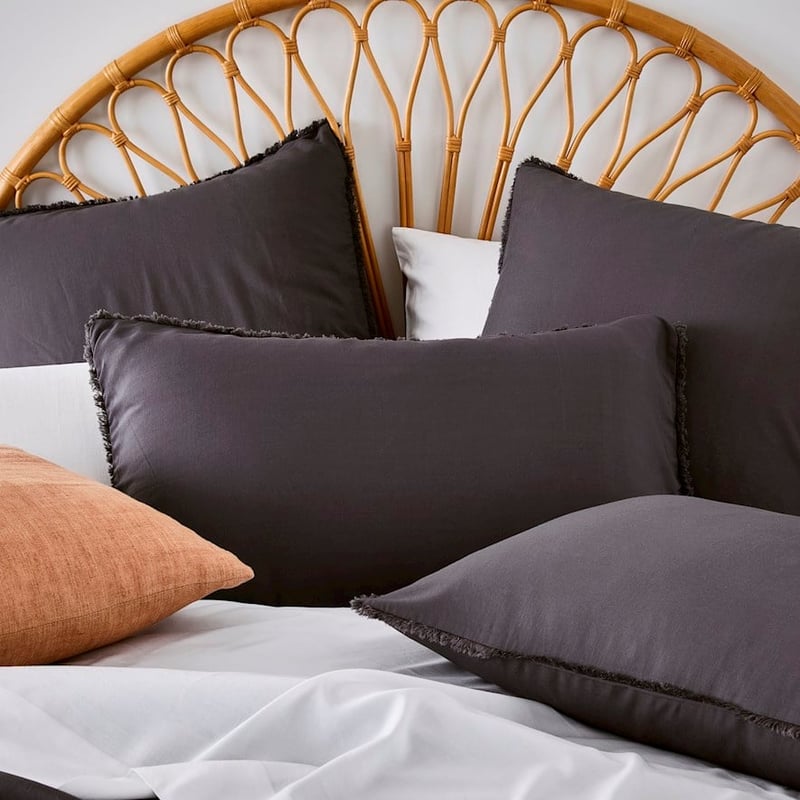 Bamboo Linen Coal Quilt Cover Separates