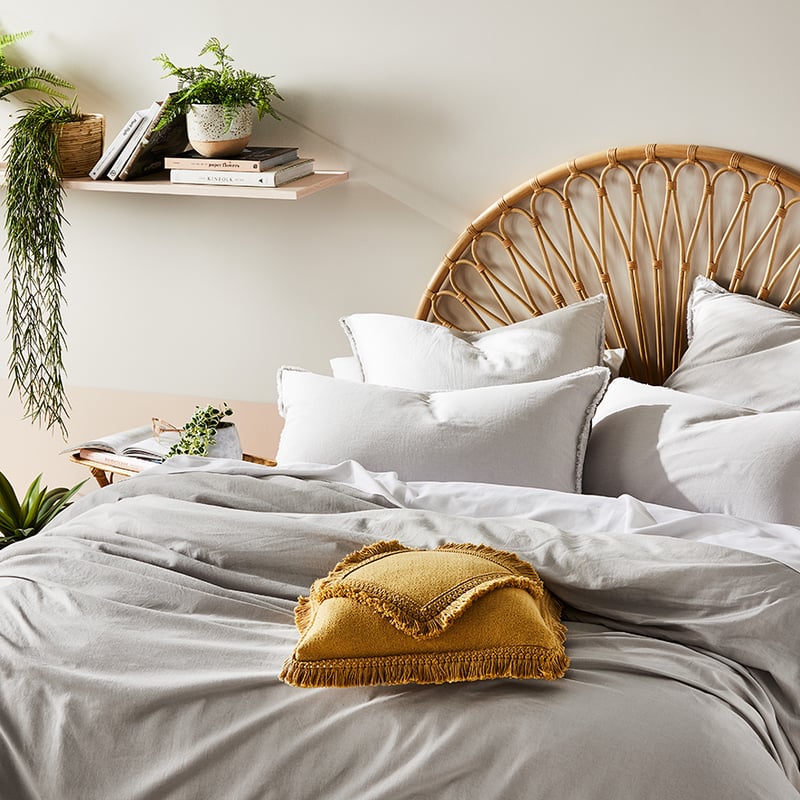 Bamboo Linen Silver Quilt Cover Separates