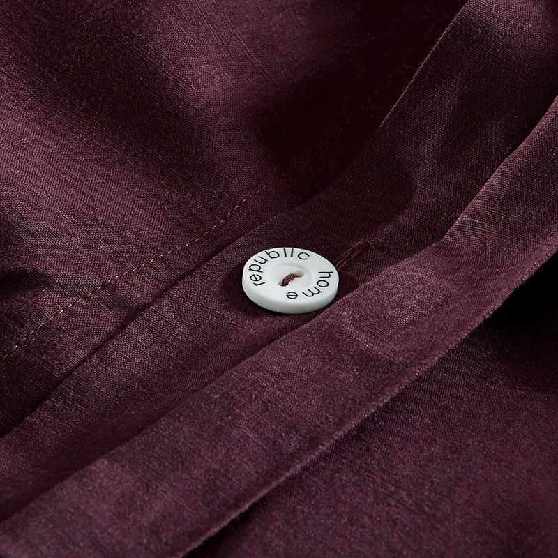 Bamboo Linen Wine Quilt Cover Separates