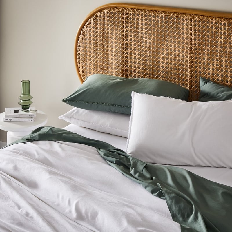 Bamboo Linen White Quilt Cover Separates