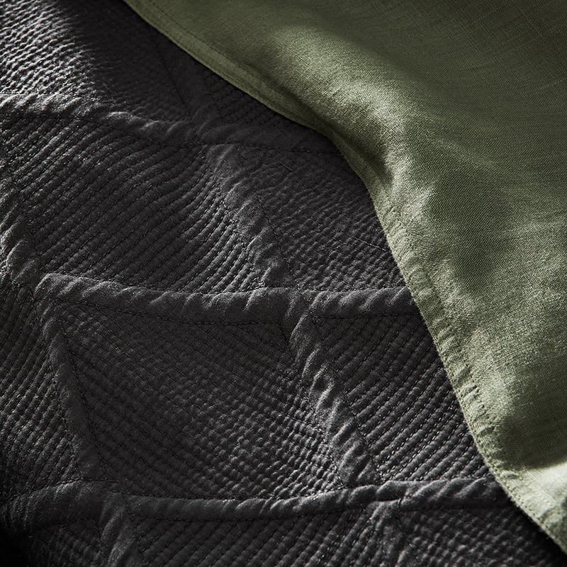 Atticus Coal Quilted Quilt Cover Separates