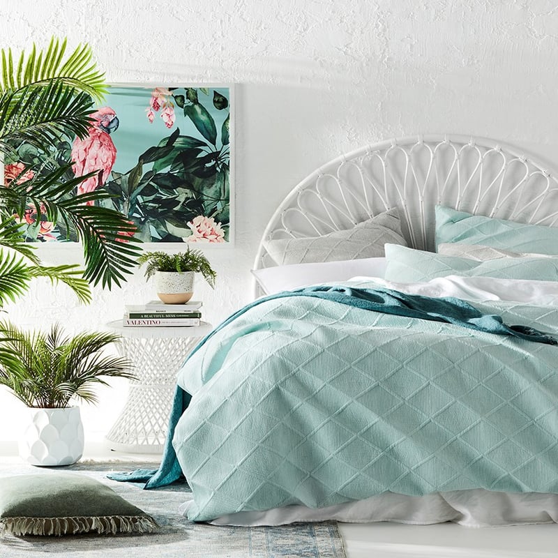 Atticus Duck Egg Quilted Quilt Cover Separates